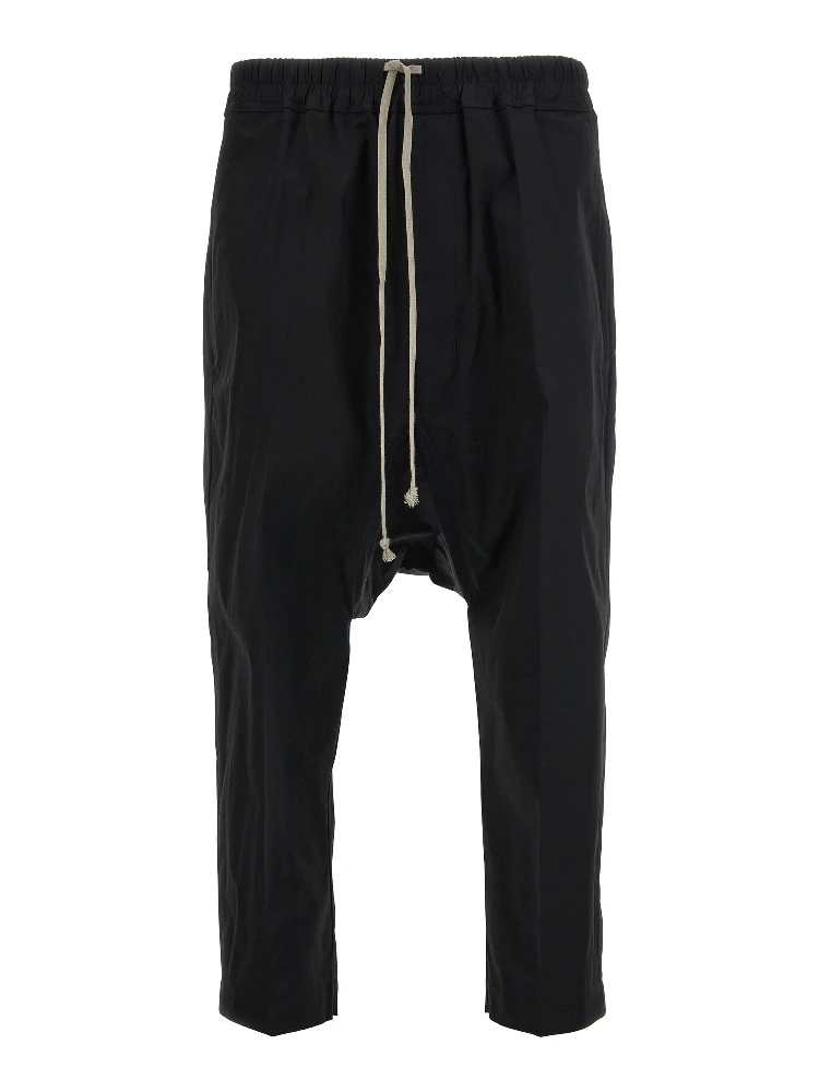 Black Cotton Casual Pants