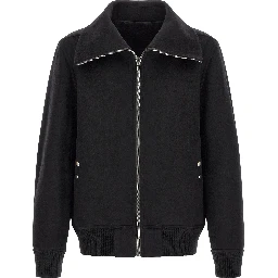 Black Virgin Wool Bomber