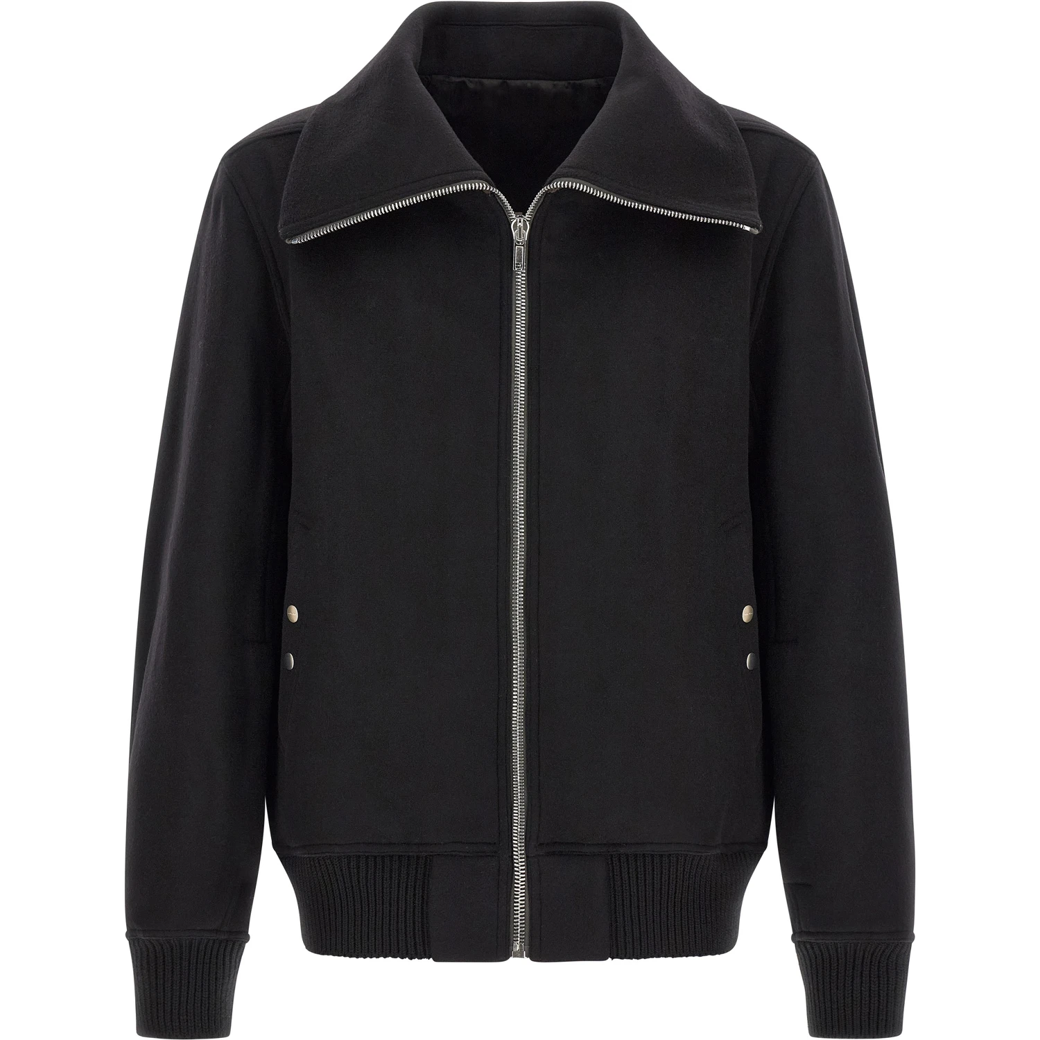 Black Virgin Wool Bomber