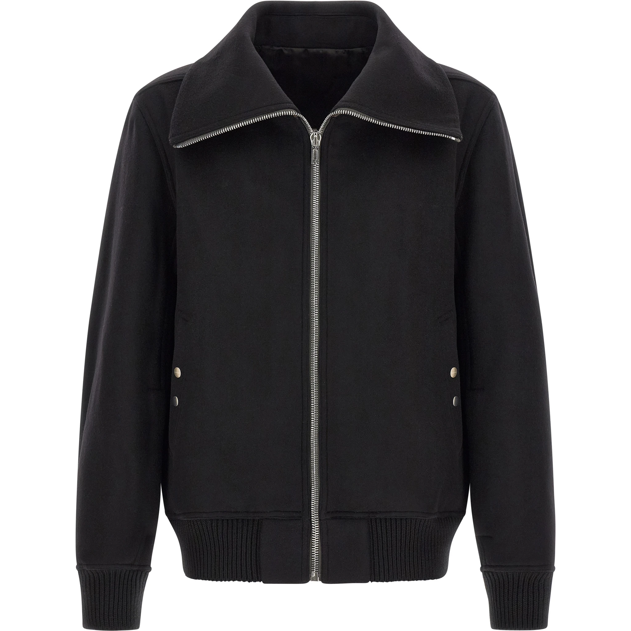 Black Virgin Wool Bomber