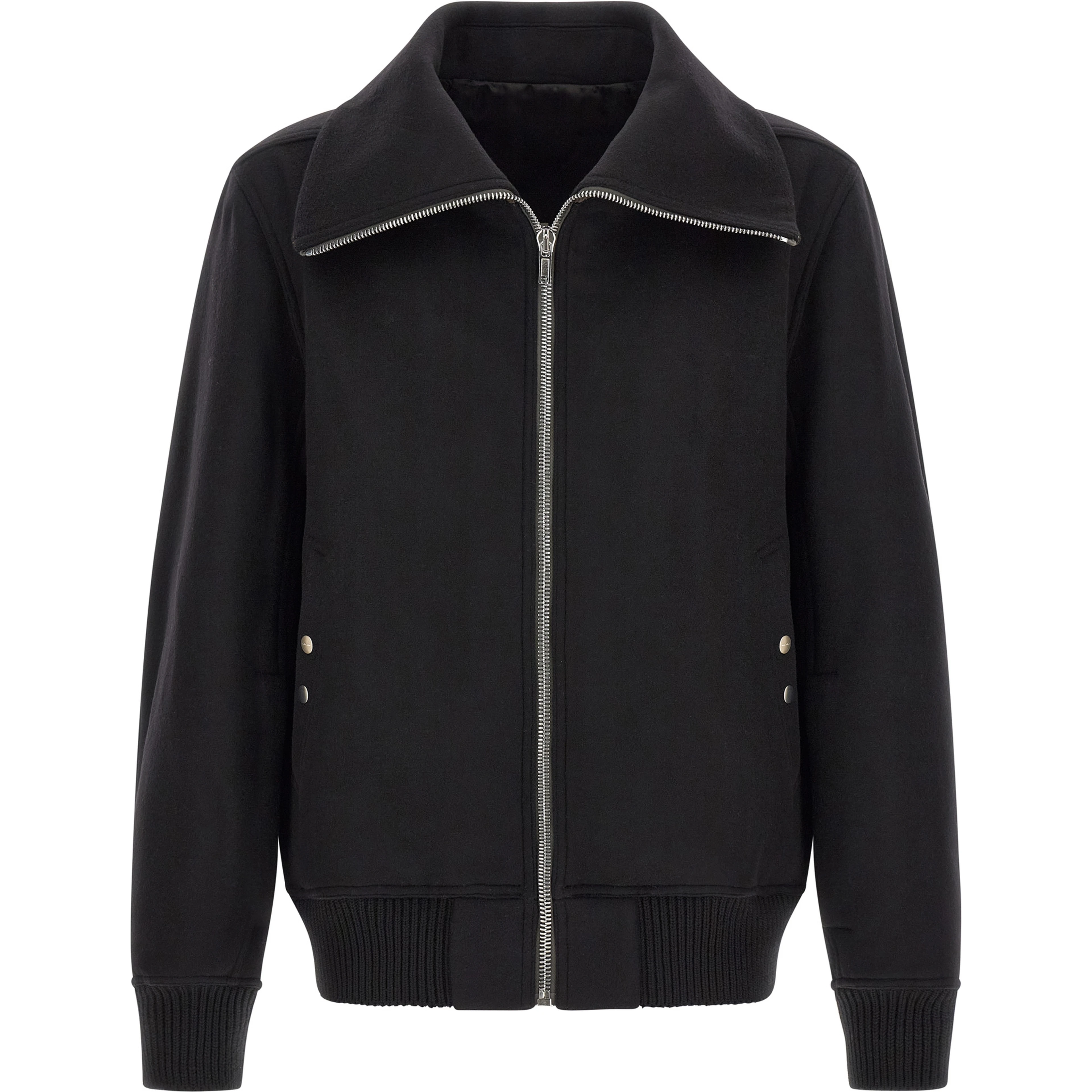 Black Virgin Wool Bomber