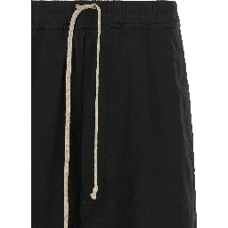 Black Cotton Bermuda Shorts