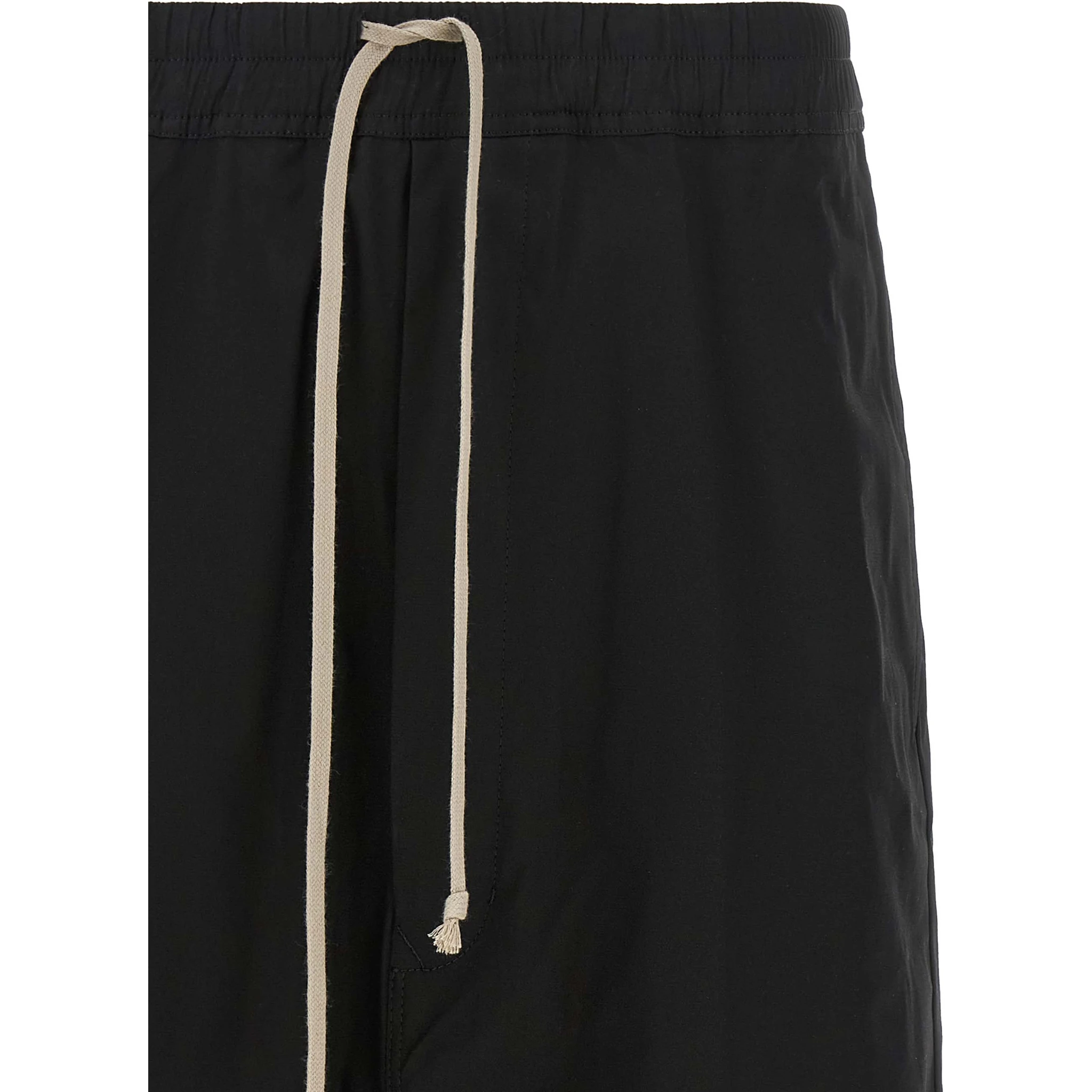 Black Cotton Bermuda Shorts