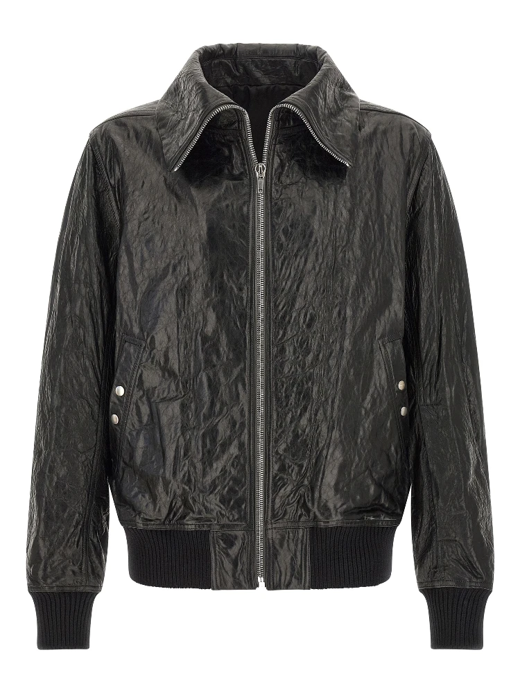 Black Lamb Leather Leather Jacket