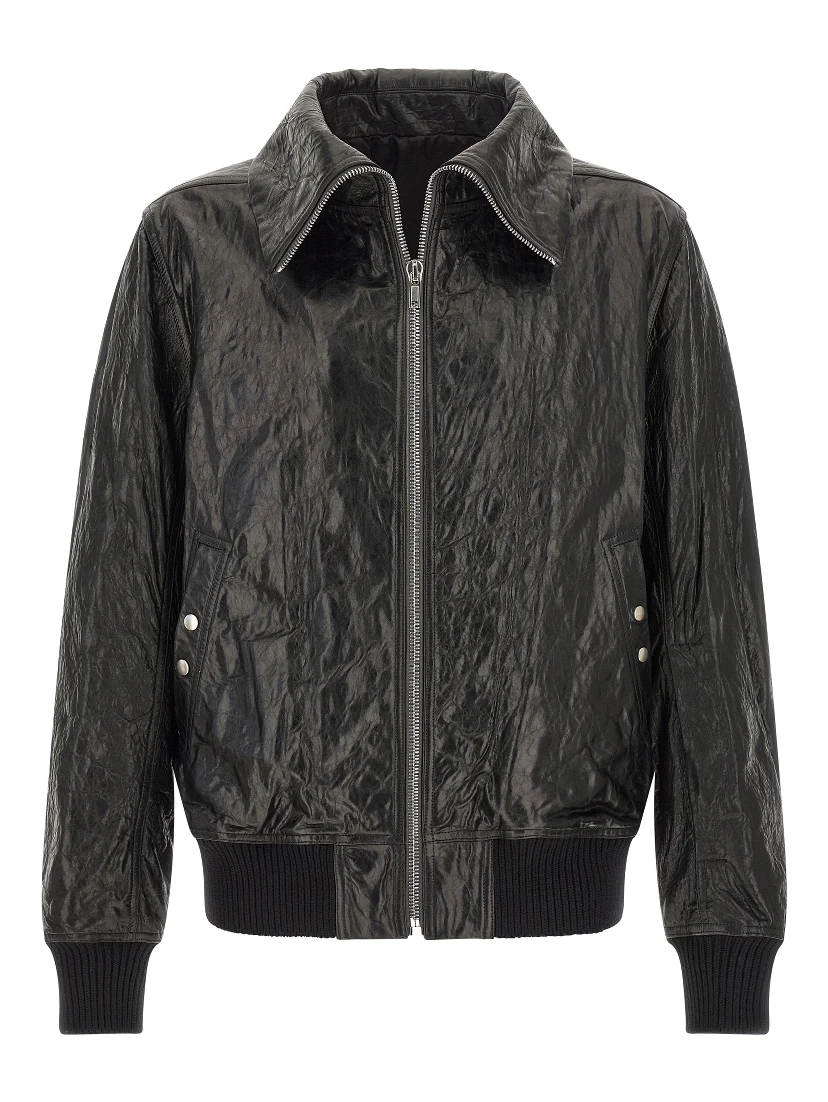 Black Lamb Leather Leather Jacket