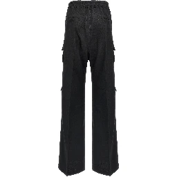 Black Wool Cargo Pants
