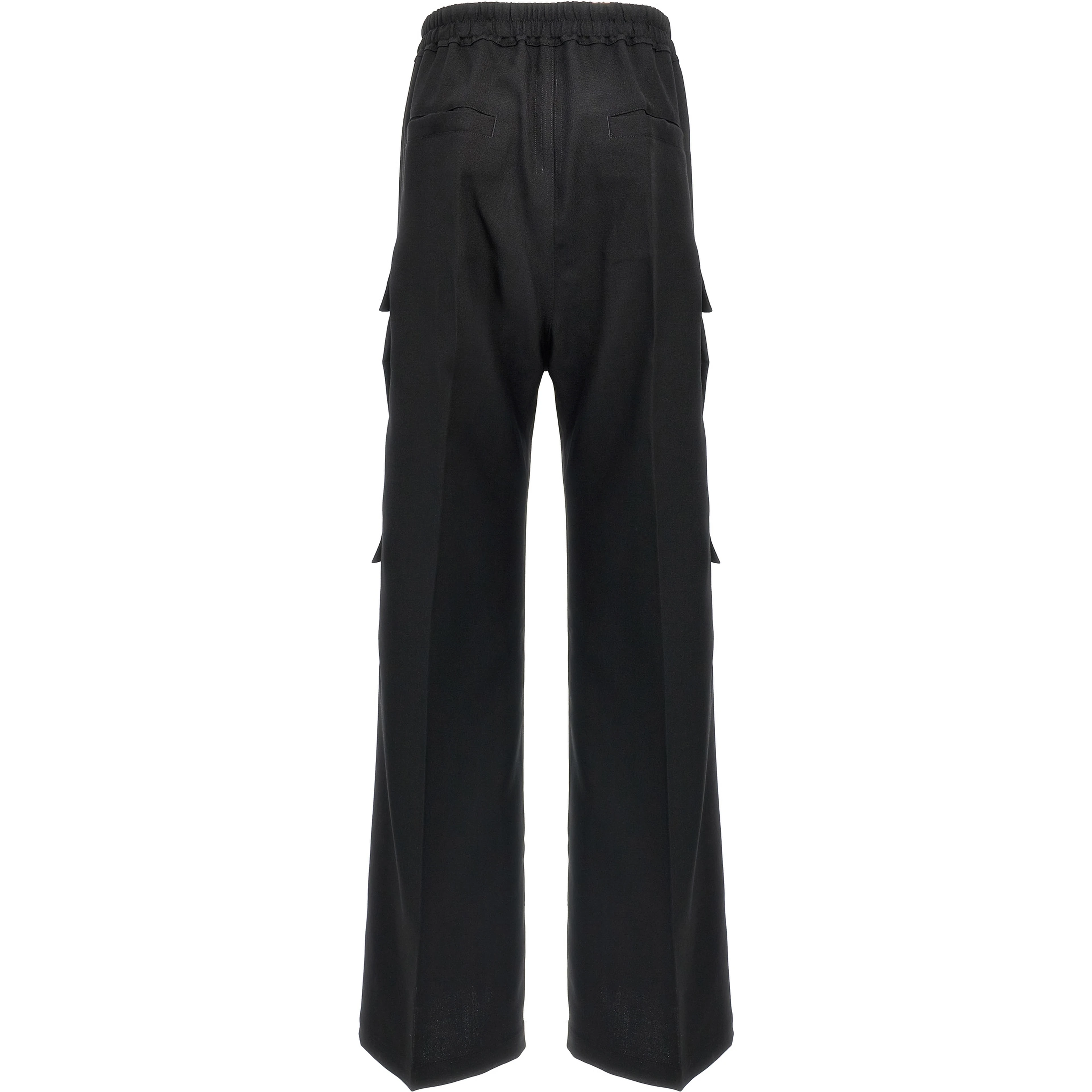 Black Wool Cargo Pants