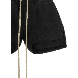 Black Lamb Leather Bermuda Shorts