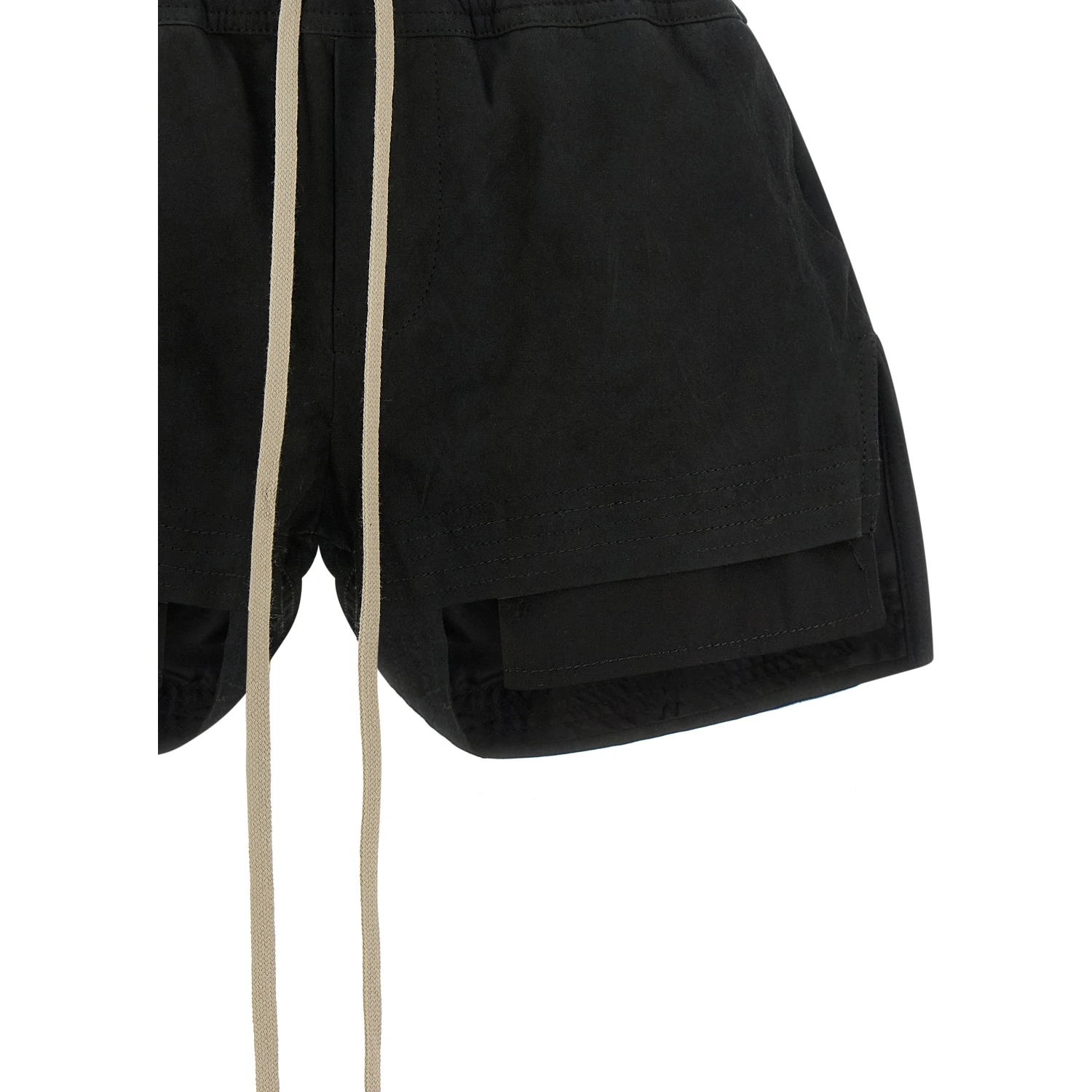 Black Lamb Leather Bermuda Shorts