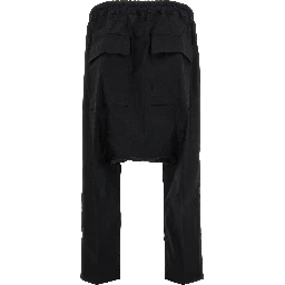 Black Cotton Casual Pants