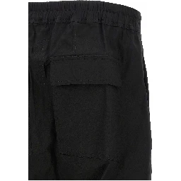 Black Cotton Bermuda Shorts