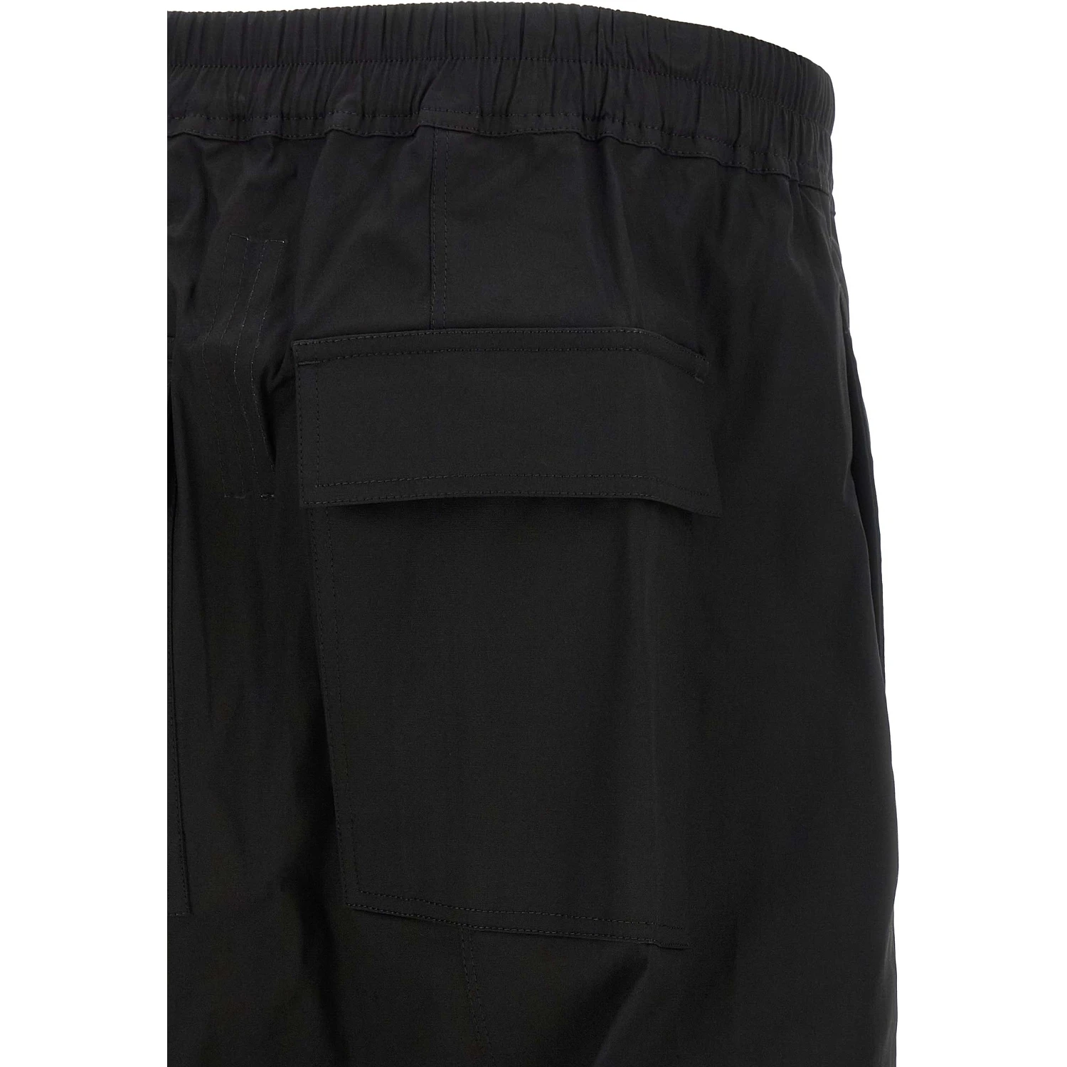 Black Cotton Bermuda Shorts
