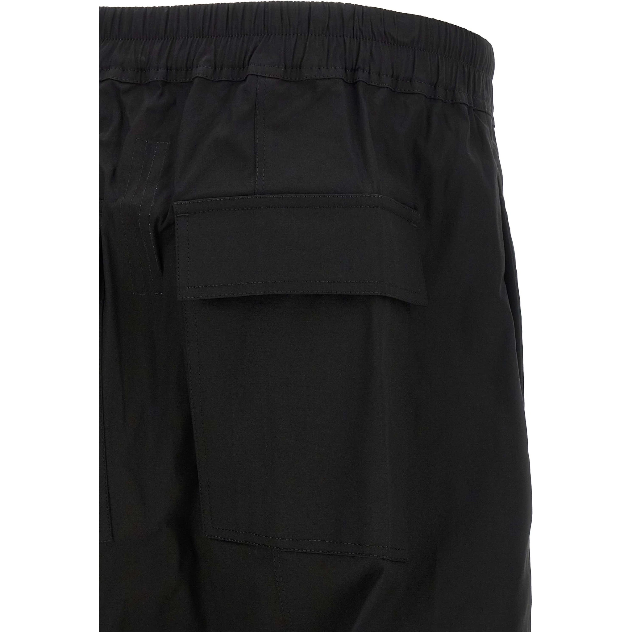 Black Cotton Bermuda Shorts