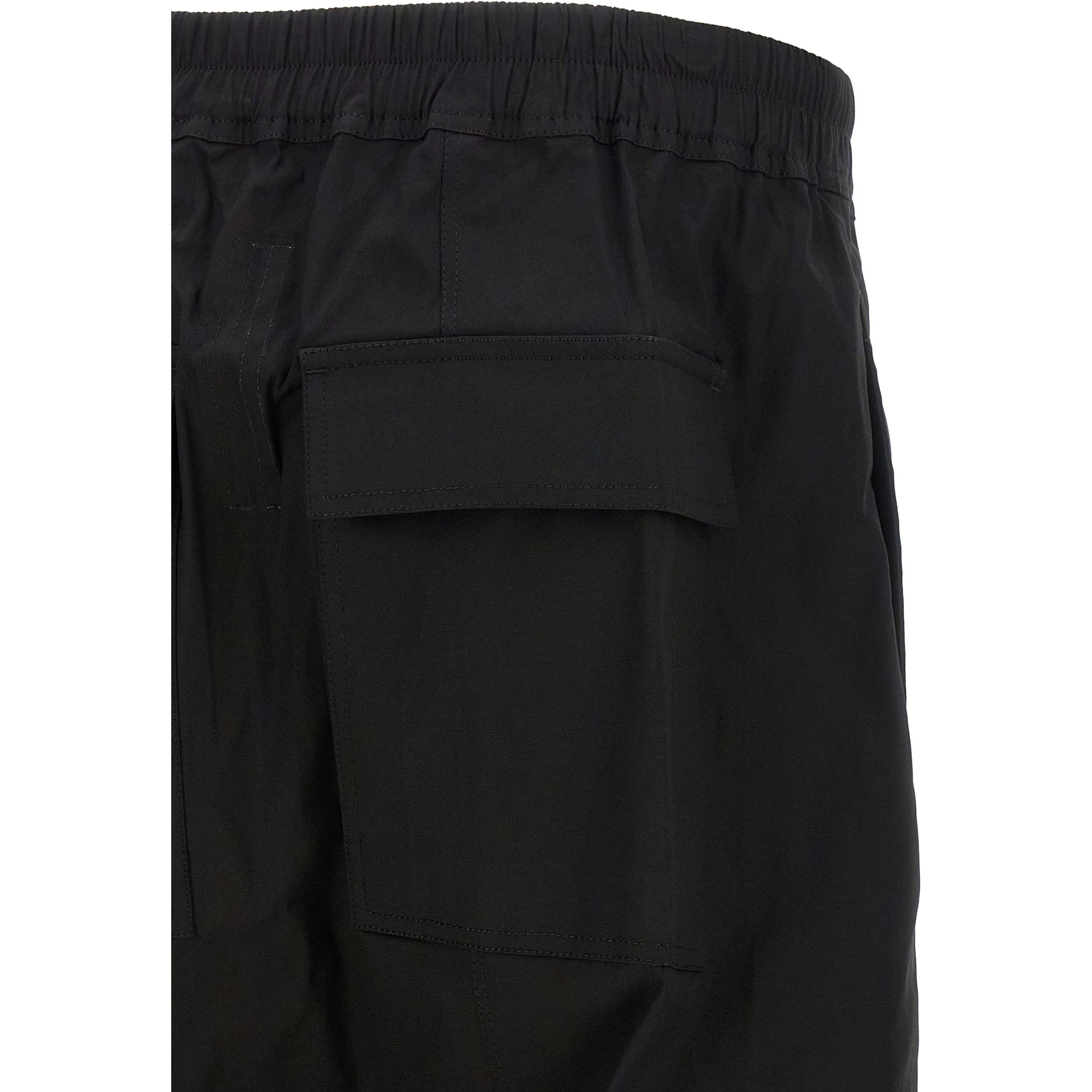 Black Cotton Bermuda Shorts