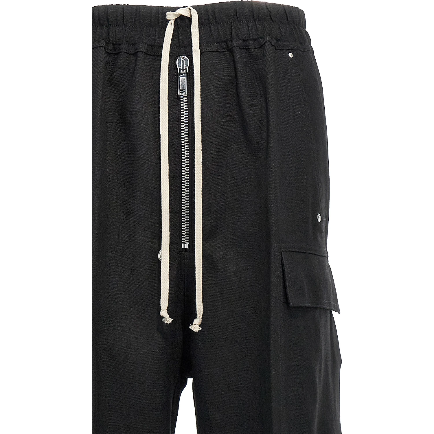 Black Wool Cargo Pants