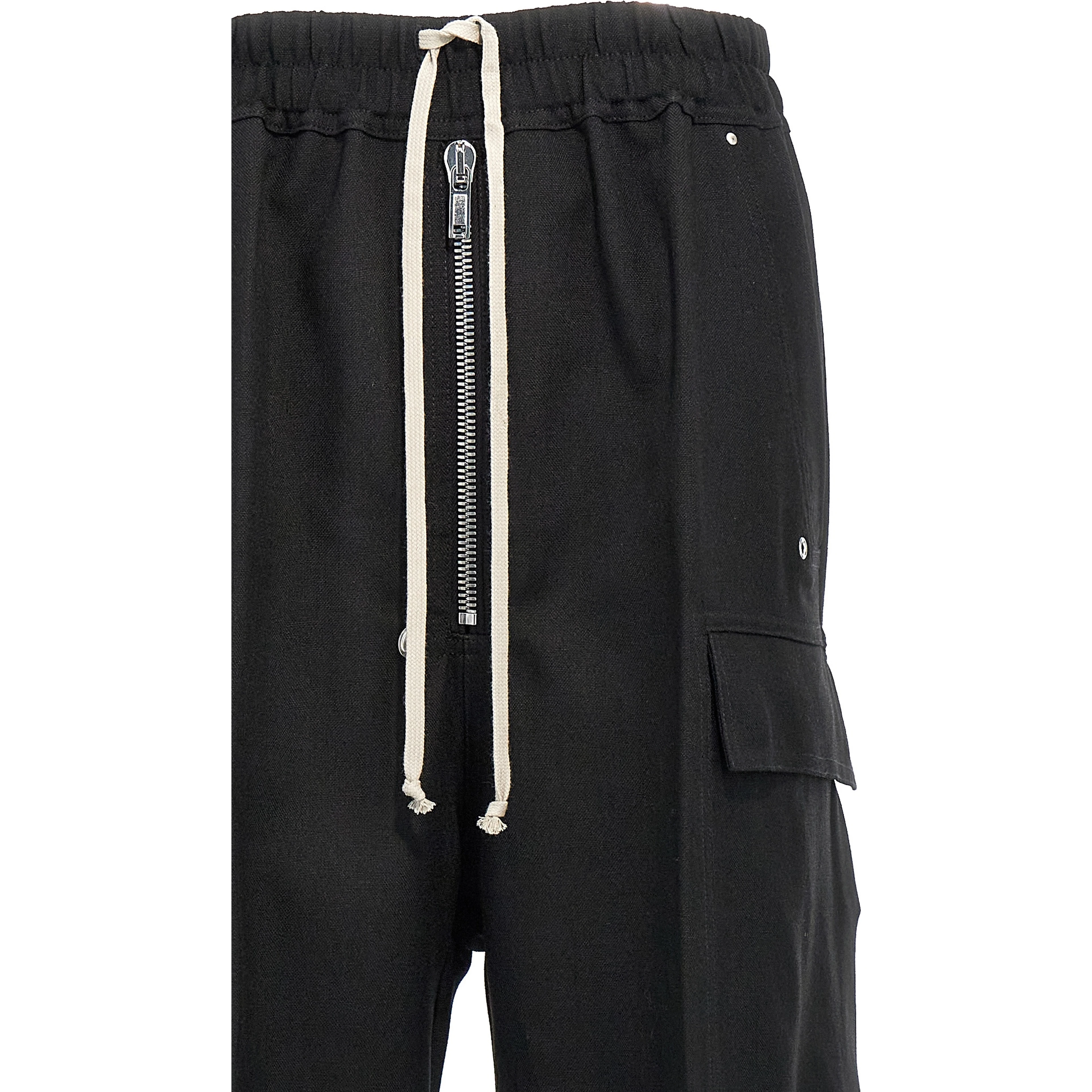 Black Wool Cargo Pants