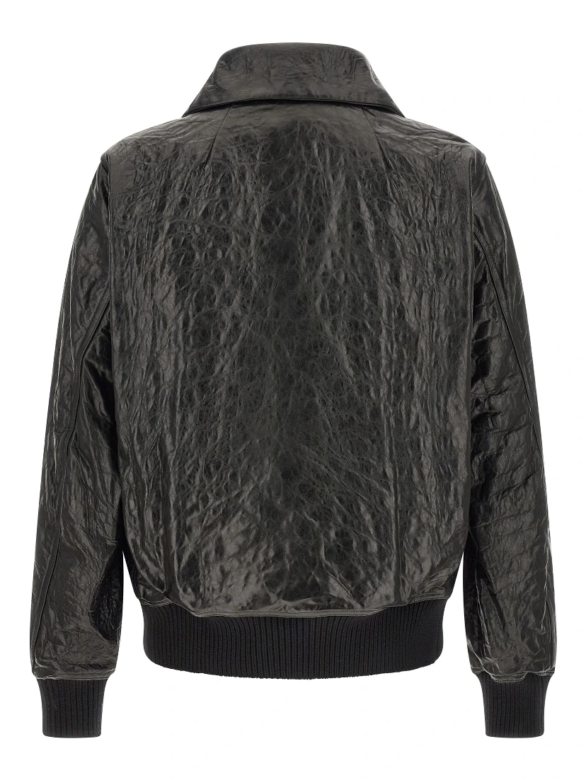 Black Lamb Leather Leather Jacket