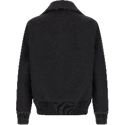 Black Virgin Wool Bomber