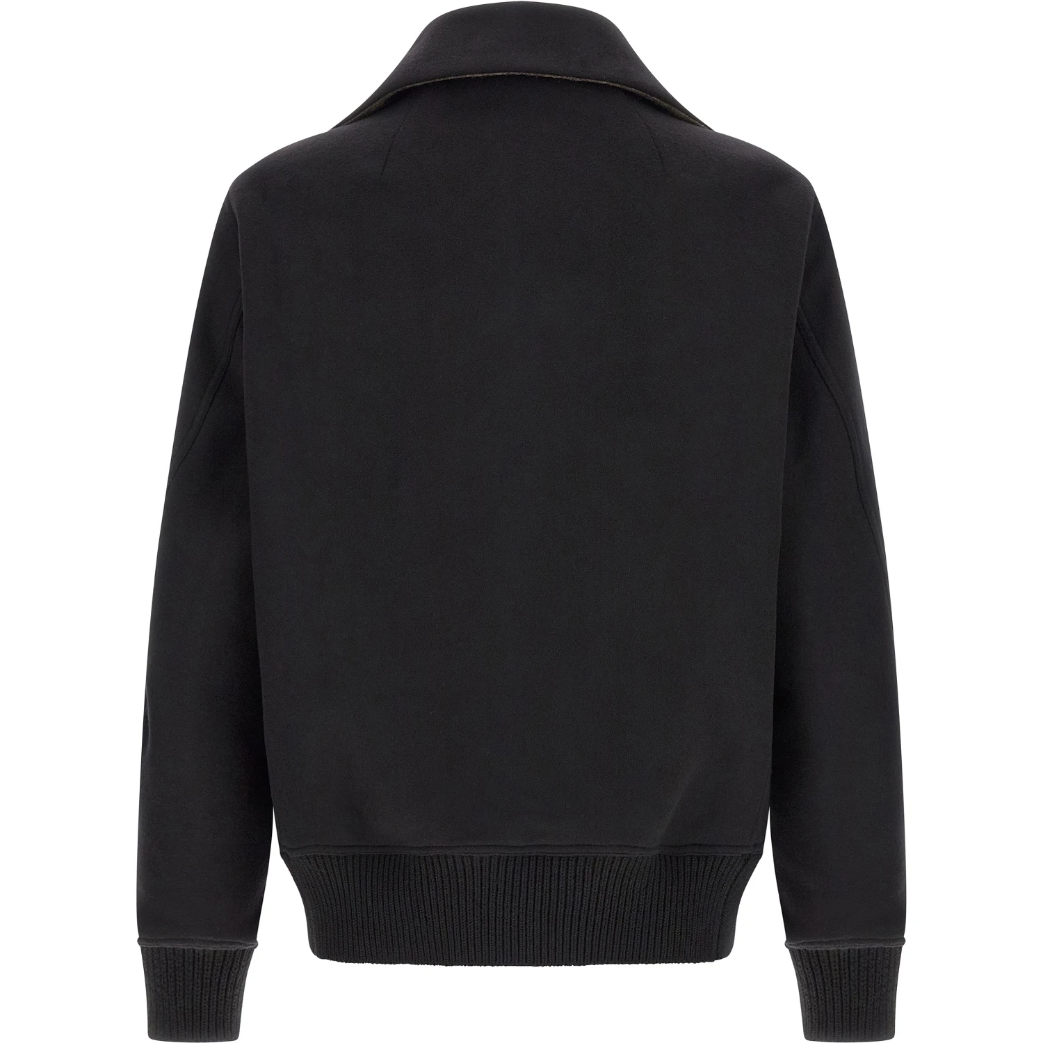 Black Virgin Wool Bomber