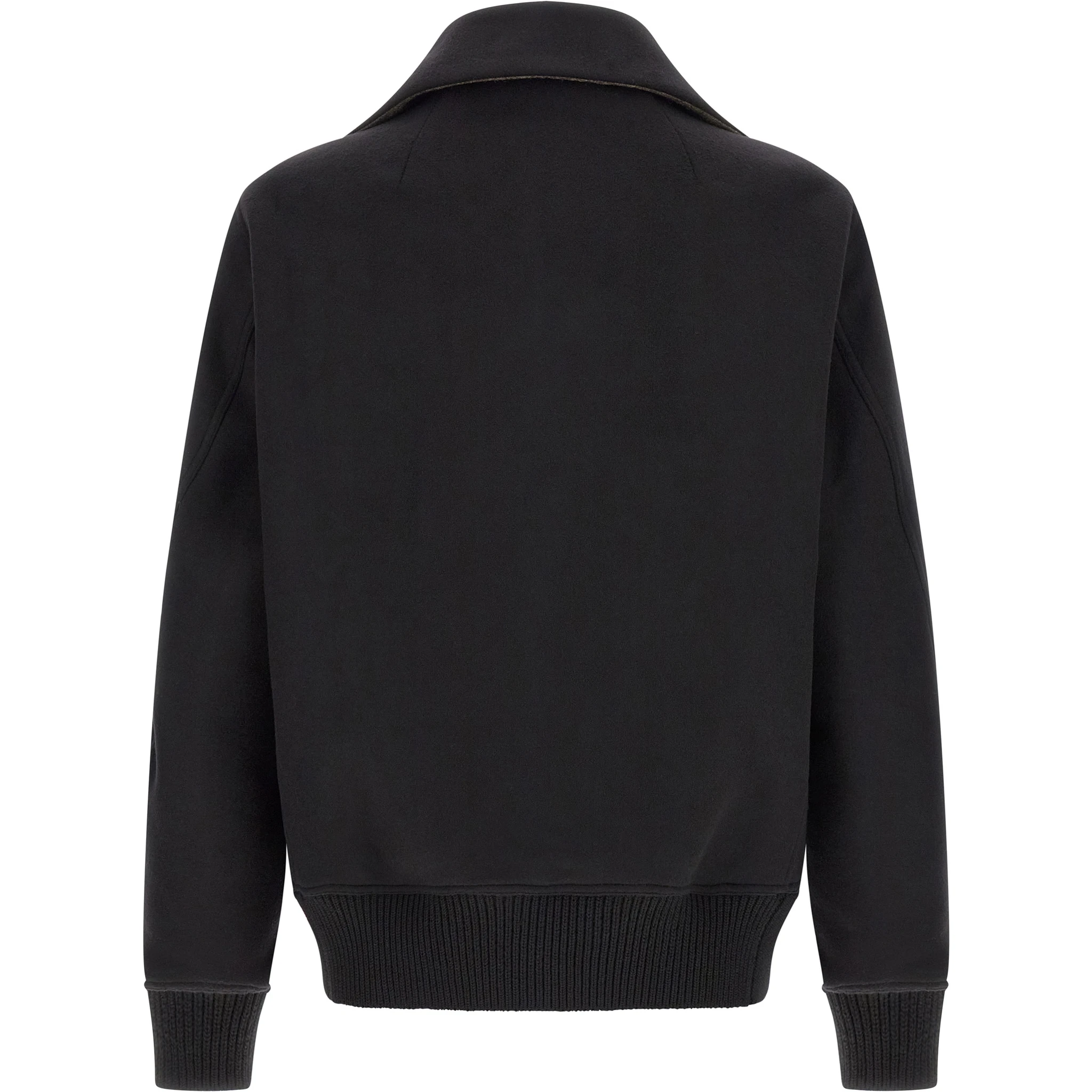 Black Virgin Wool Bomber