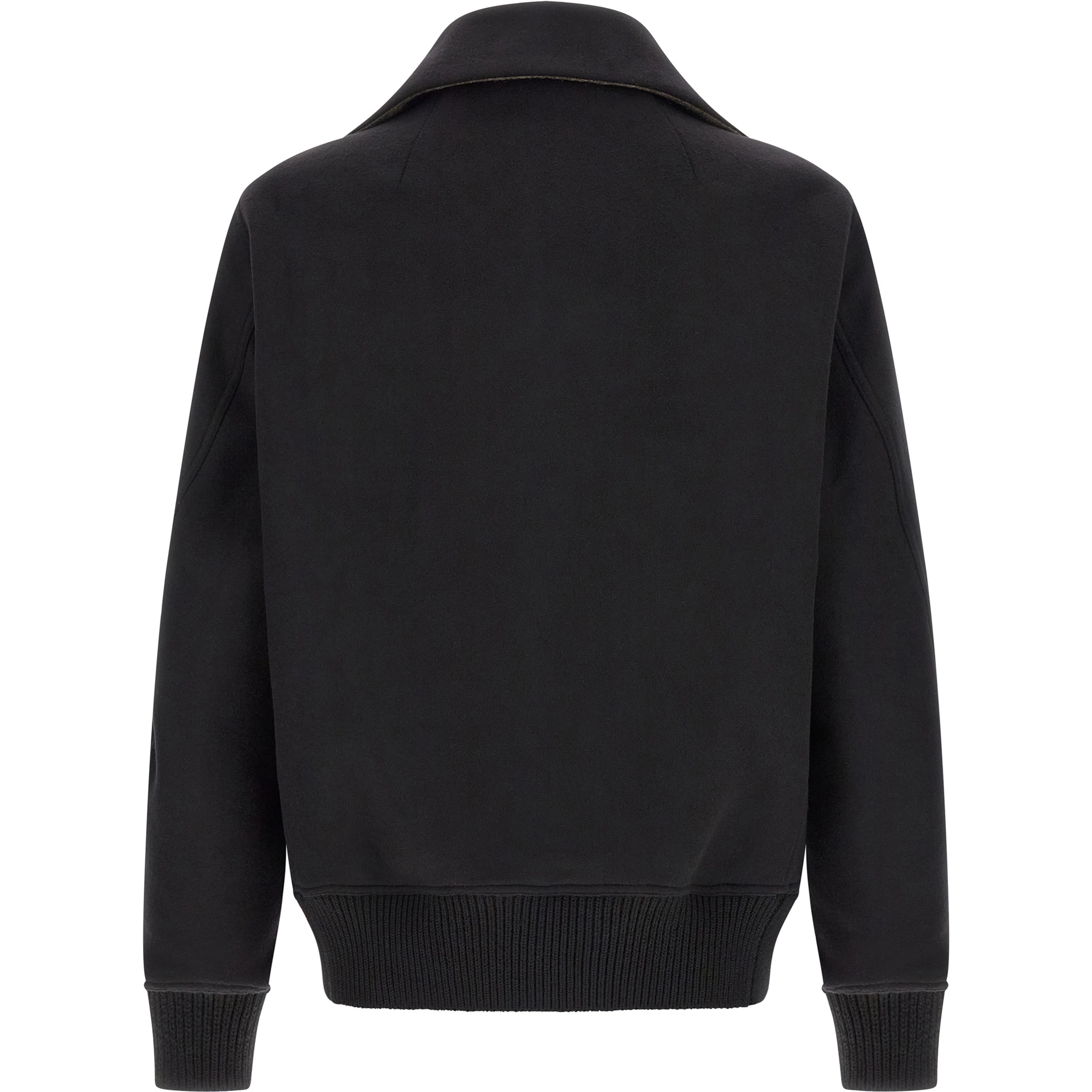 Black Virgin Wool Bomber