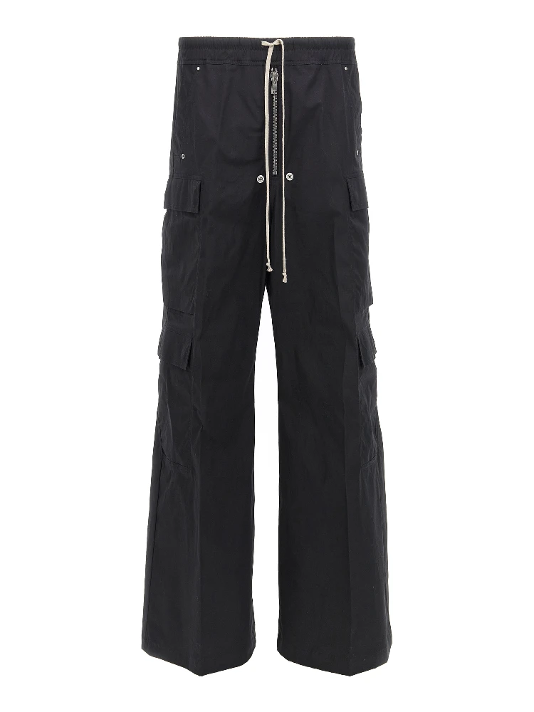 Black Cotton Cargo Pants