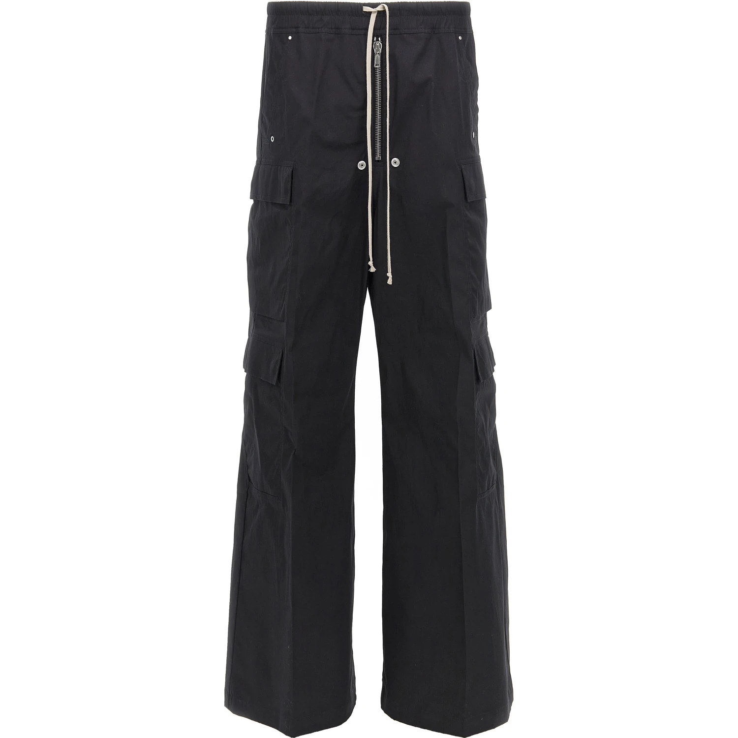 Black Cotton Cargo Pants