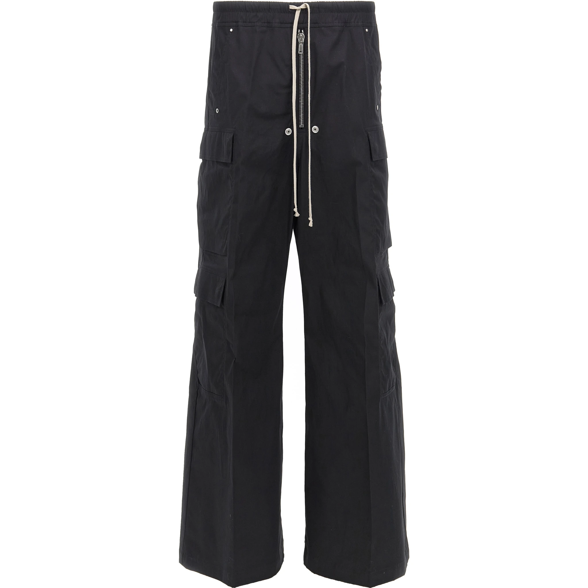 Black Cotton Cargo Pants