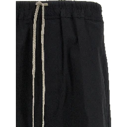 Black Cotton Casual Pants