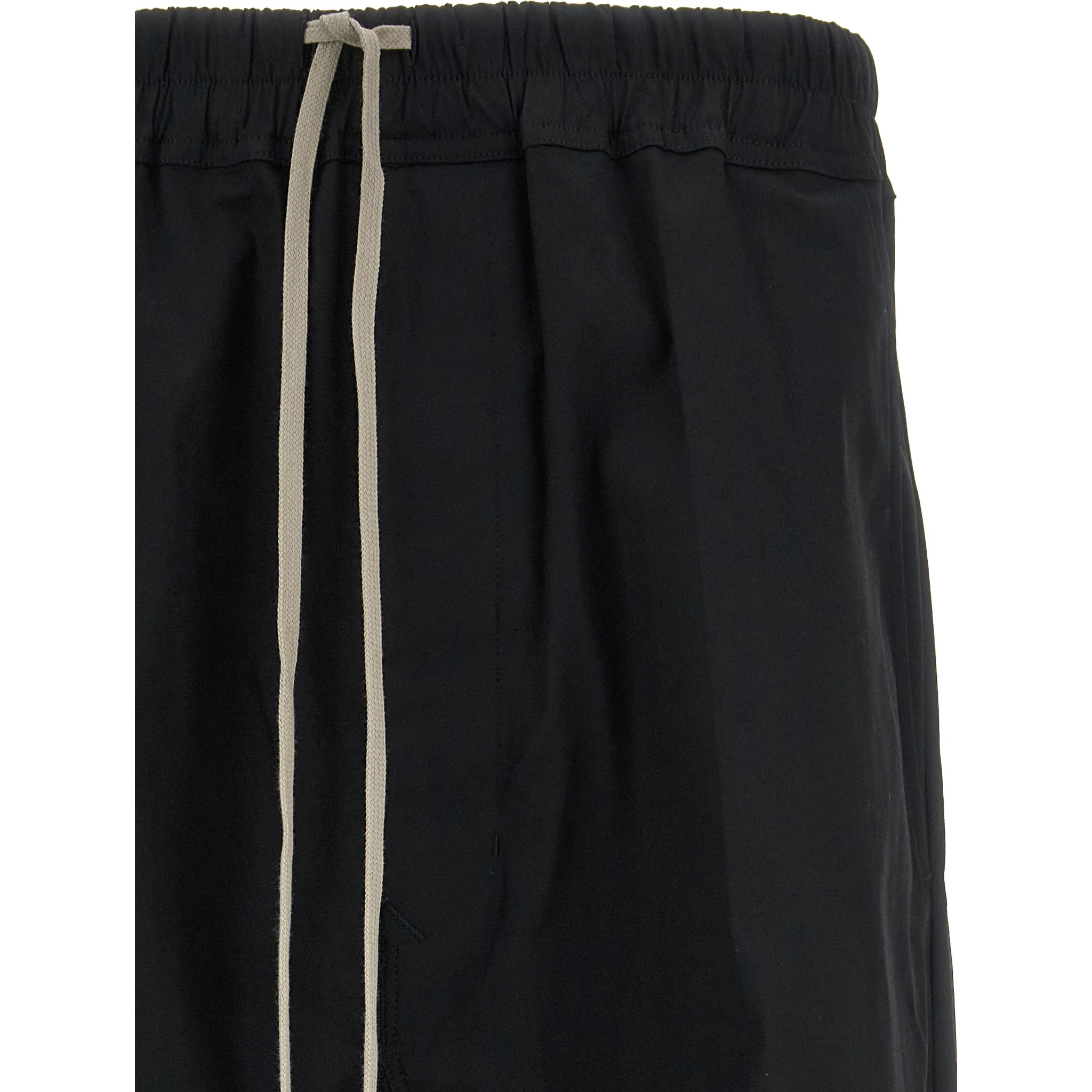 Black Cotton Casual Pants