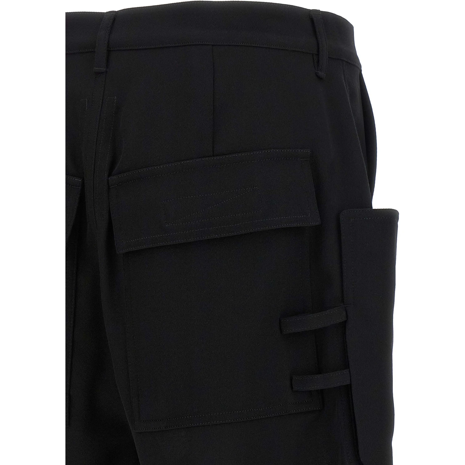 Black Wool Bermuda Shorts