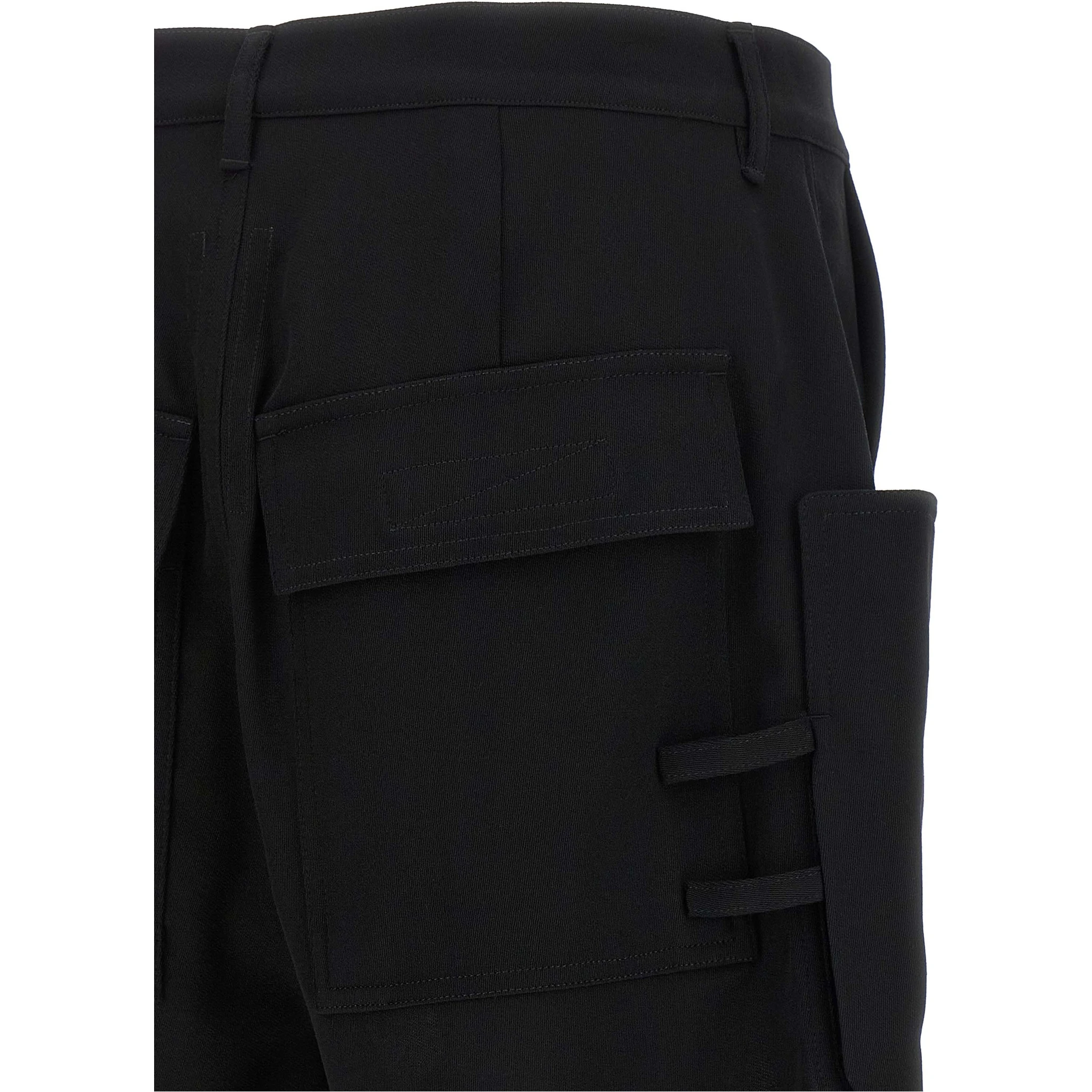 Black Wool Bermuda Shorts