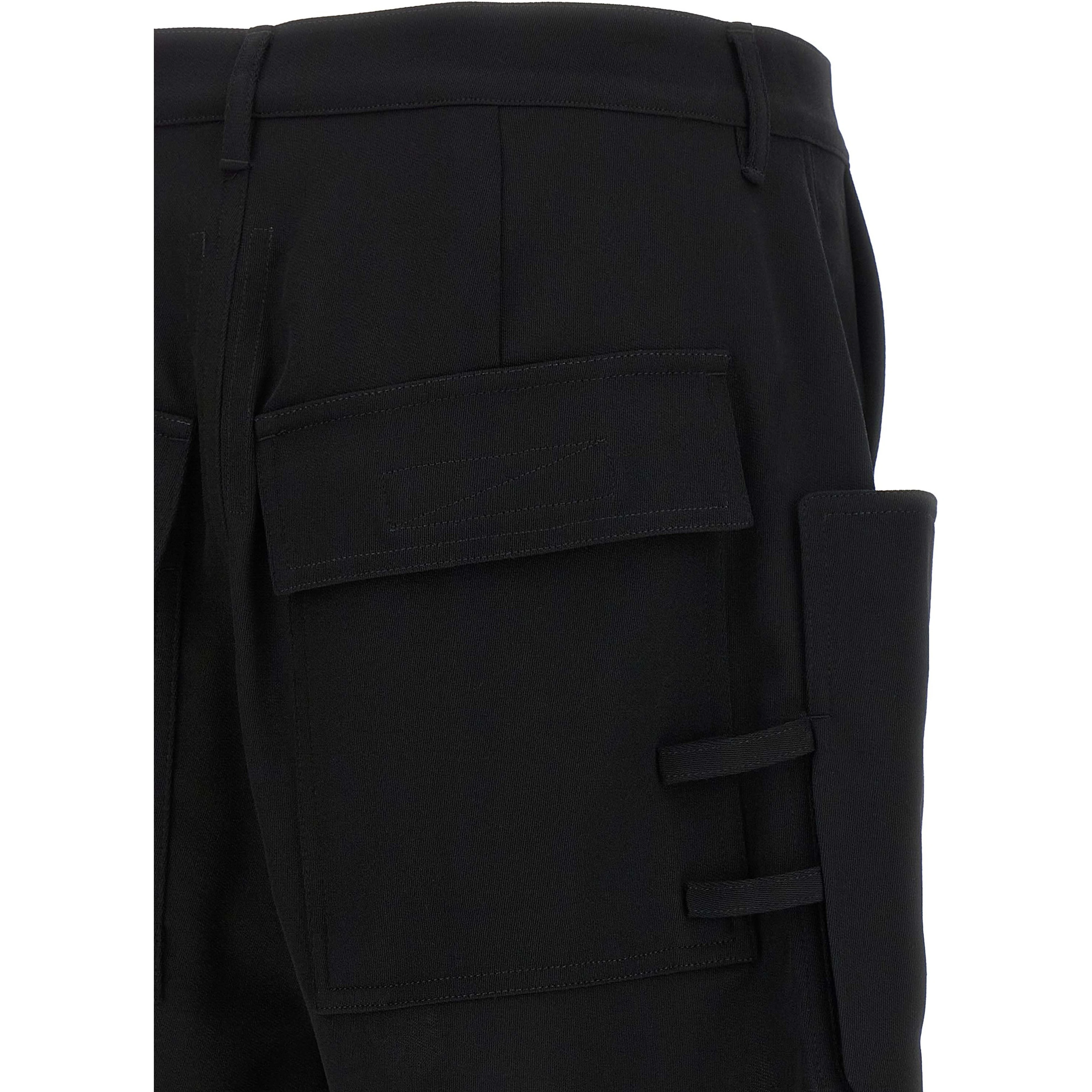 Black Wool Bermuda Shorts