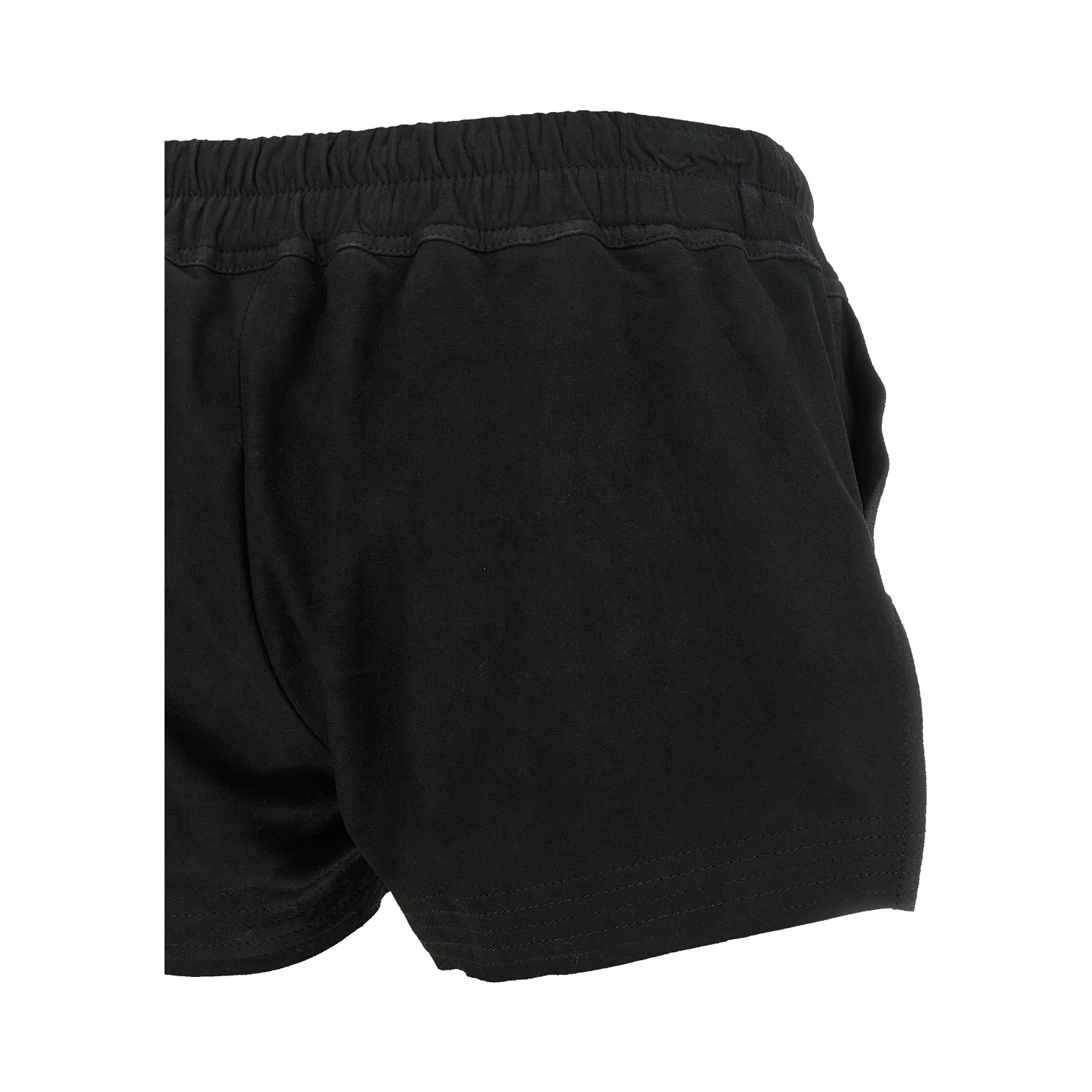 Black Lamb Leather Bermuda Shorts