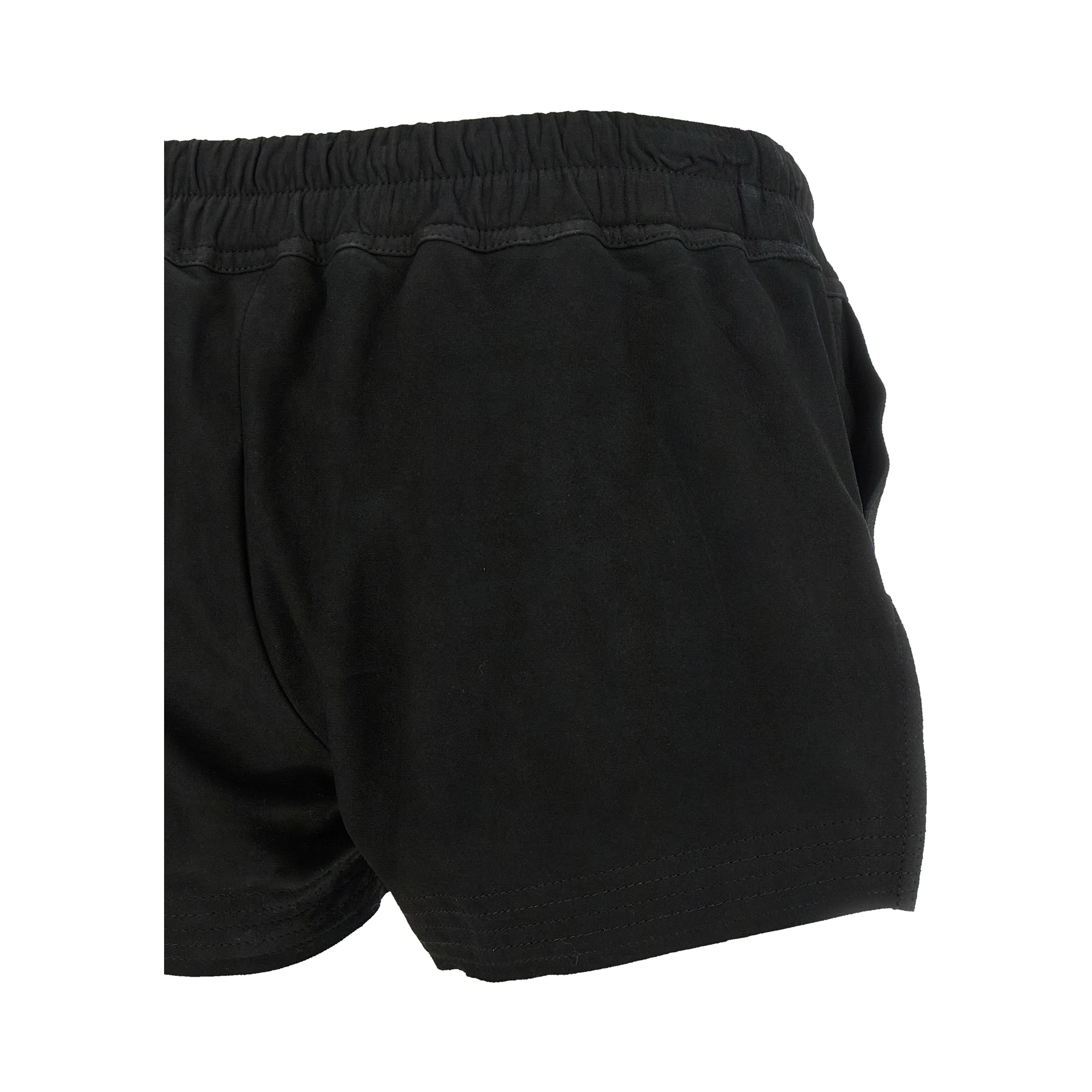 Black Lamb Leather Bermuda Shorts