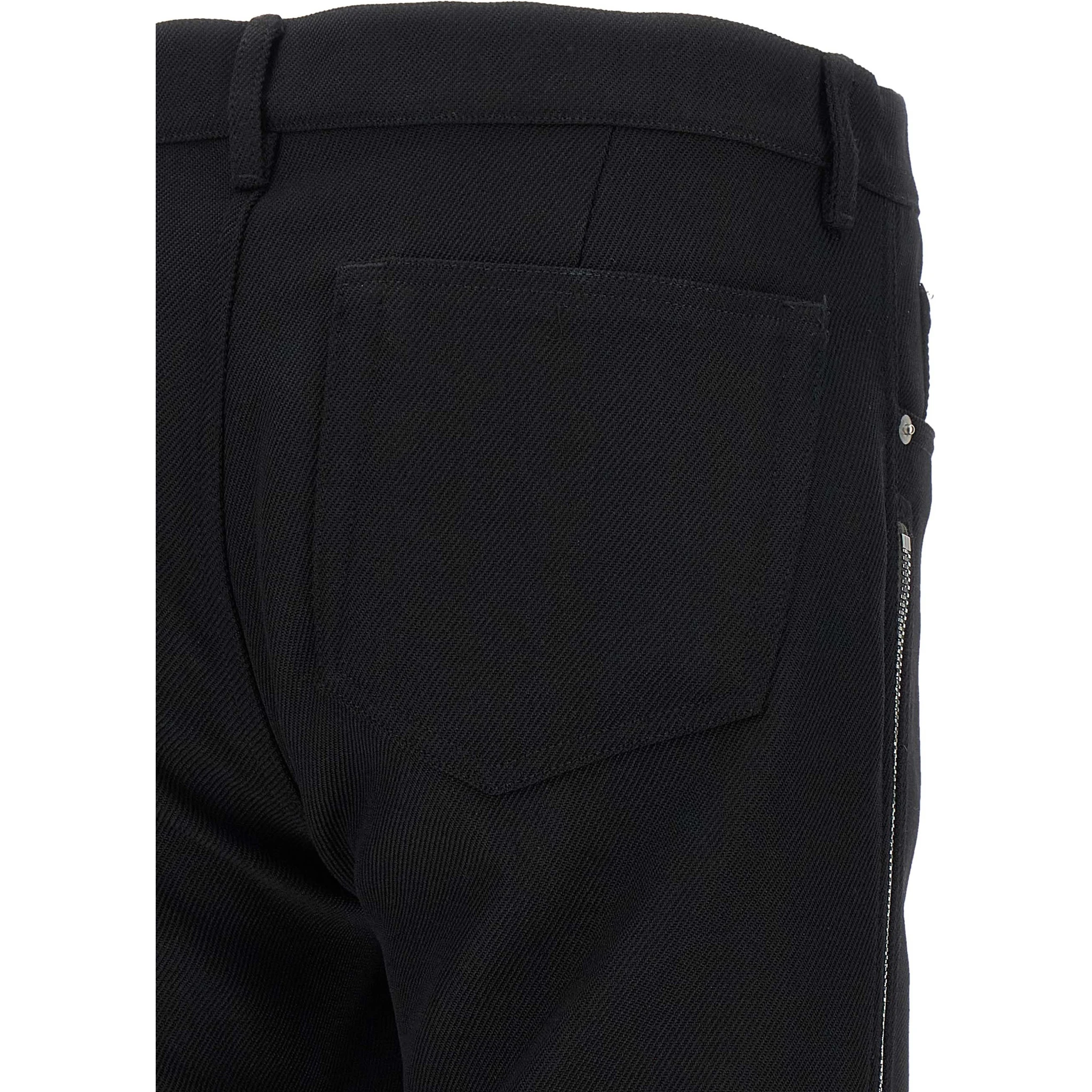 Black Virgin Wool Pants