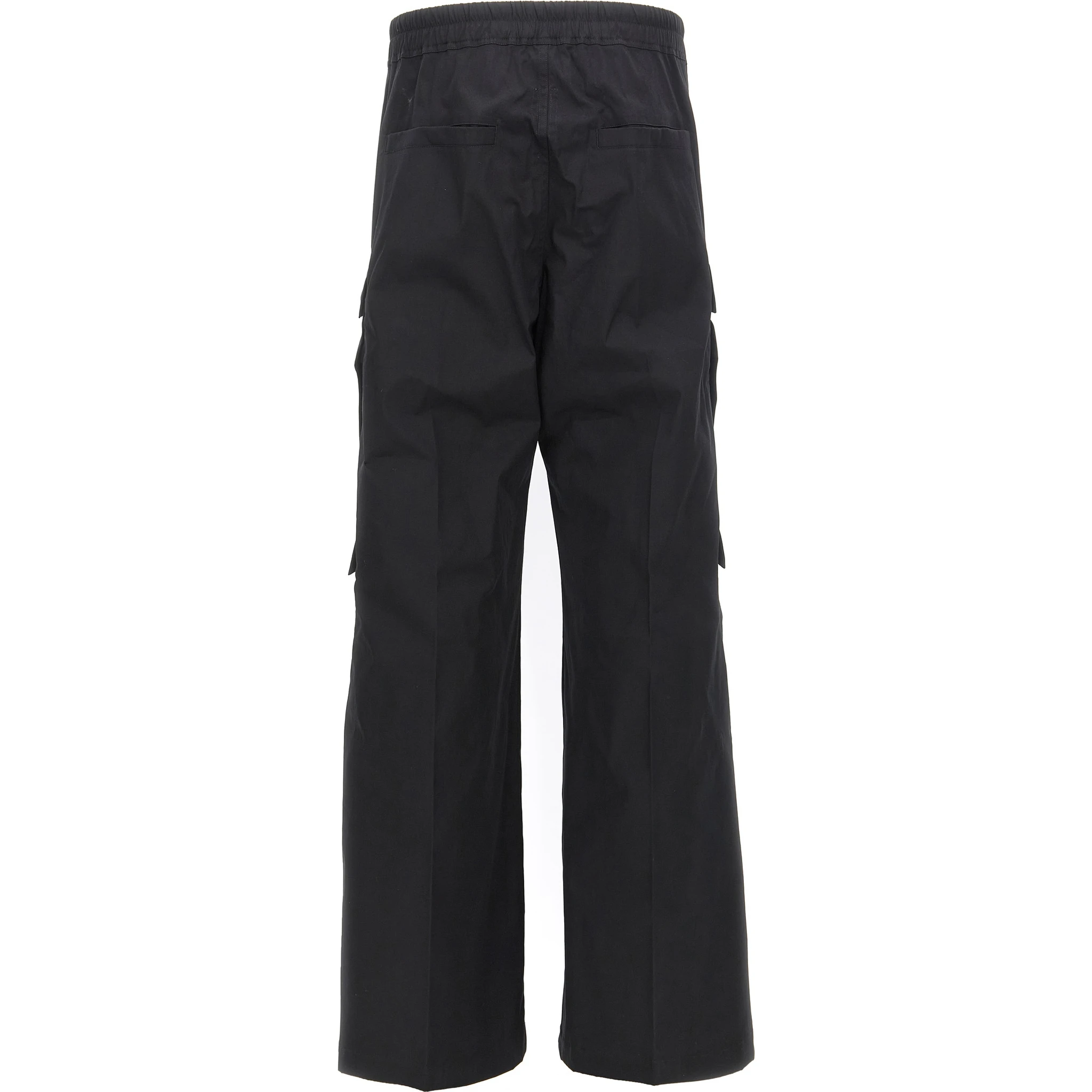 Black Cotton Cargo Pants