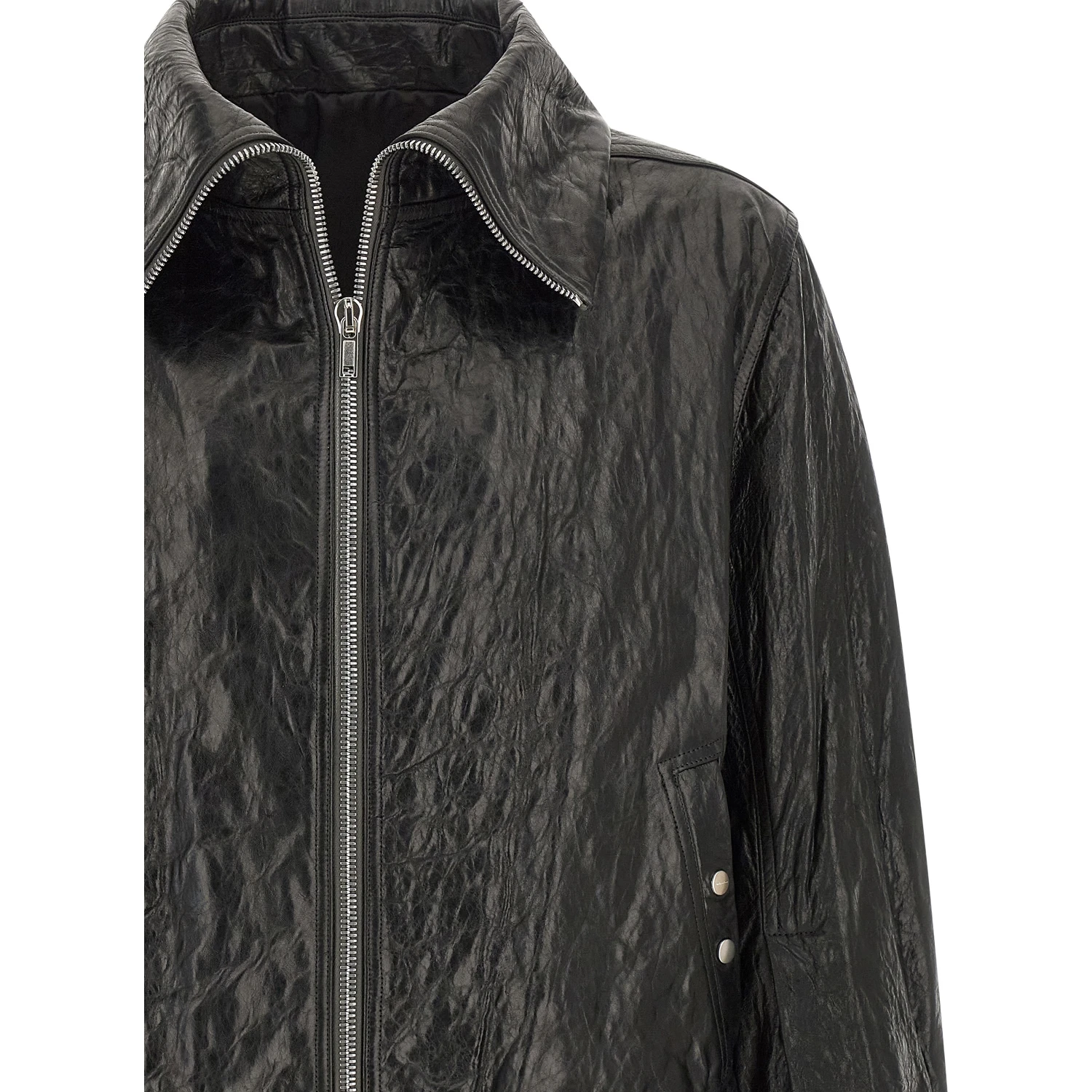 Black Lamb Leather Leather Jacket
