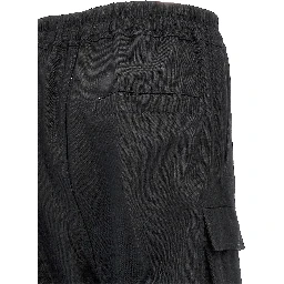 Black Wool Cargo Pants