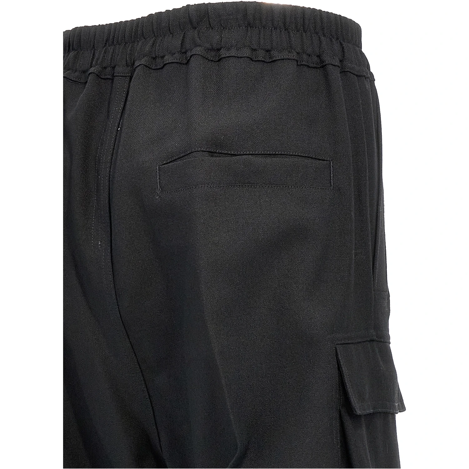 Black Wool Cargo Pants