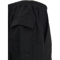 Black Cotton Casual Pants