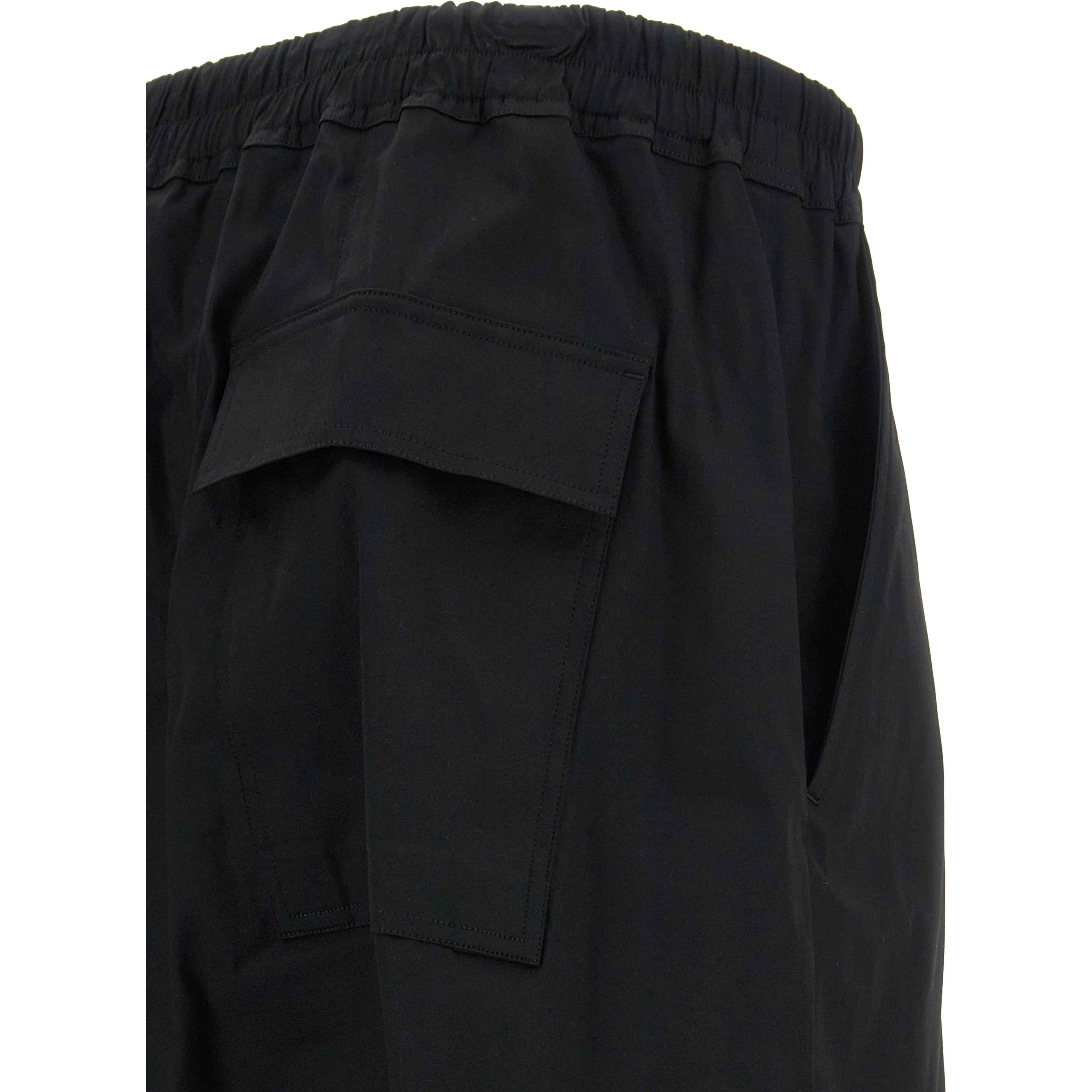 Black Cotton Casual Pants