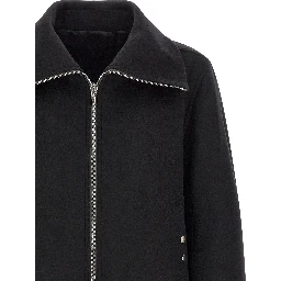Black Virgin Wool Bomber