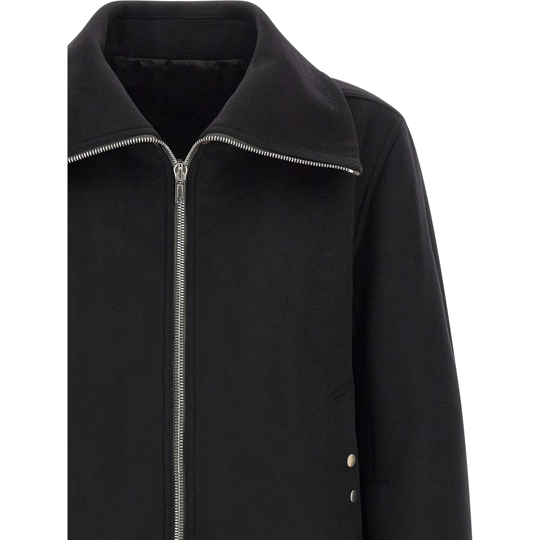 Black Virgin Wool Bomber
