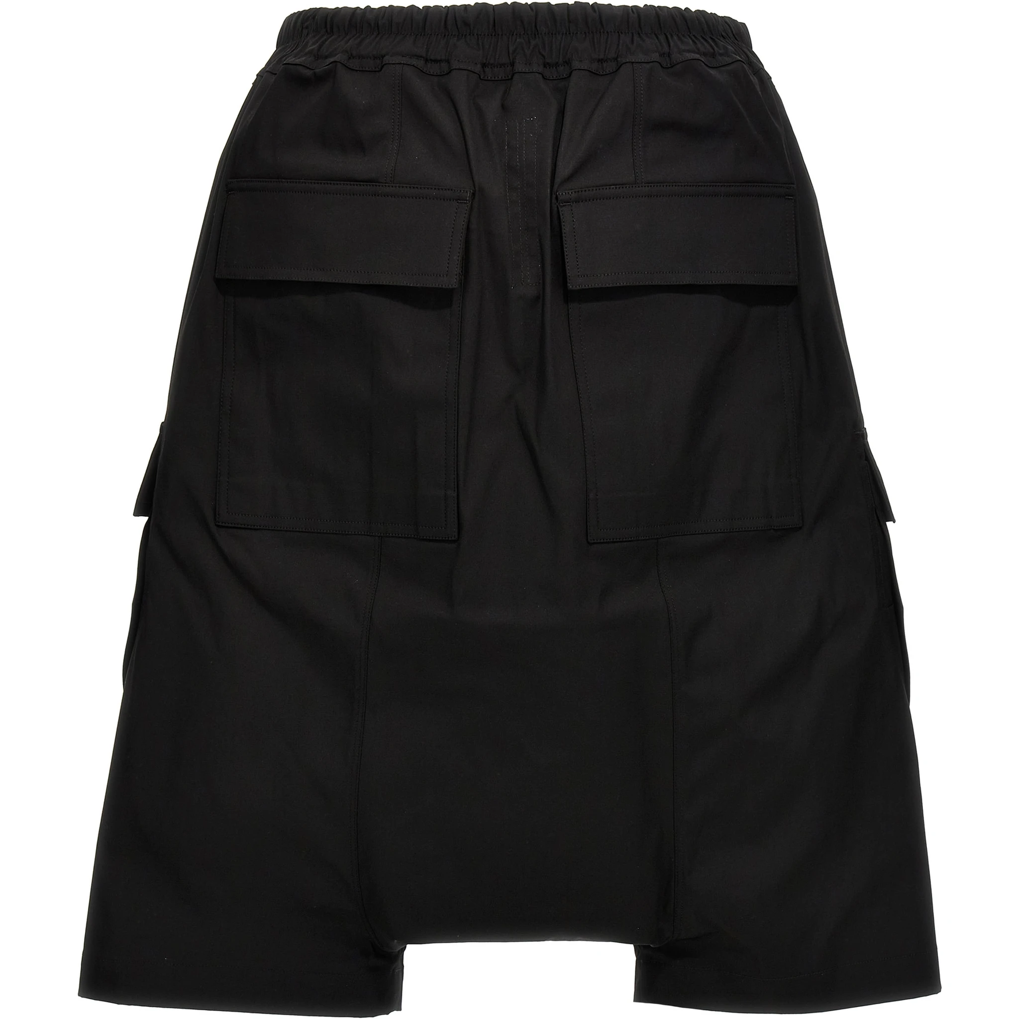 Black Cotton Bermuda Shorts