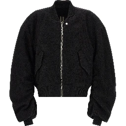 Black Virgin Wool Bomber