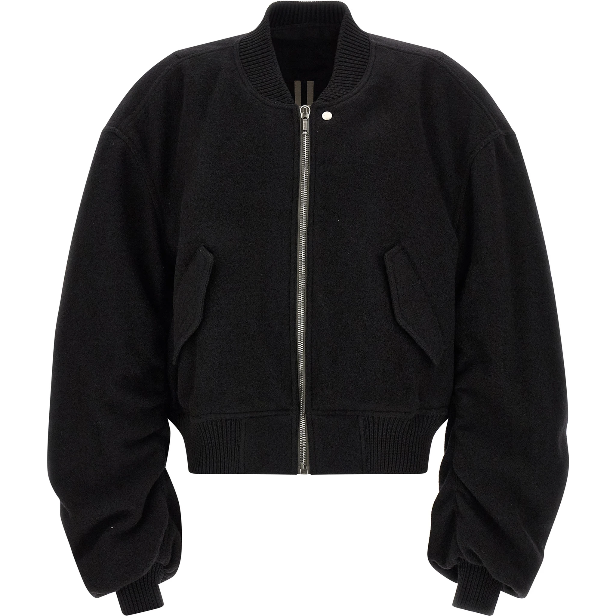 Black Virgin Wool Bomber