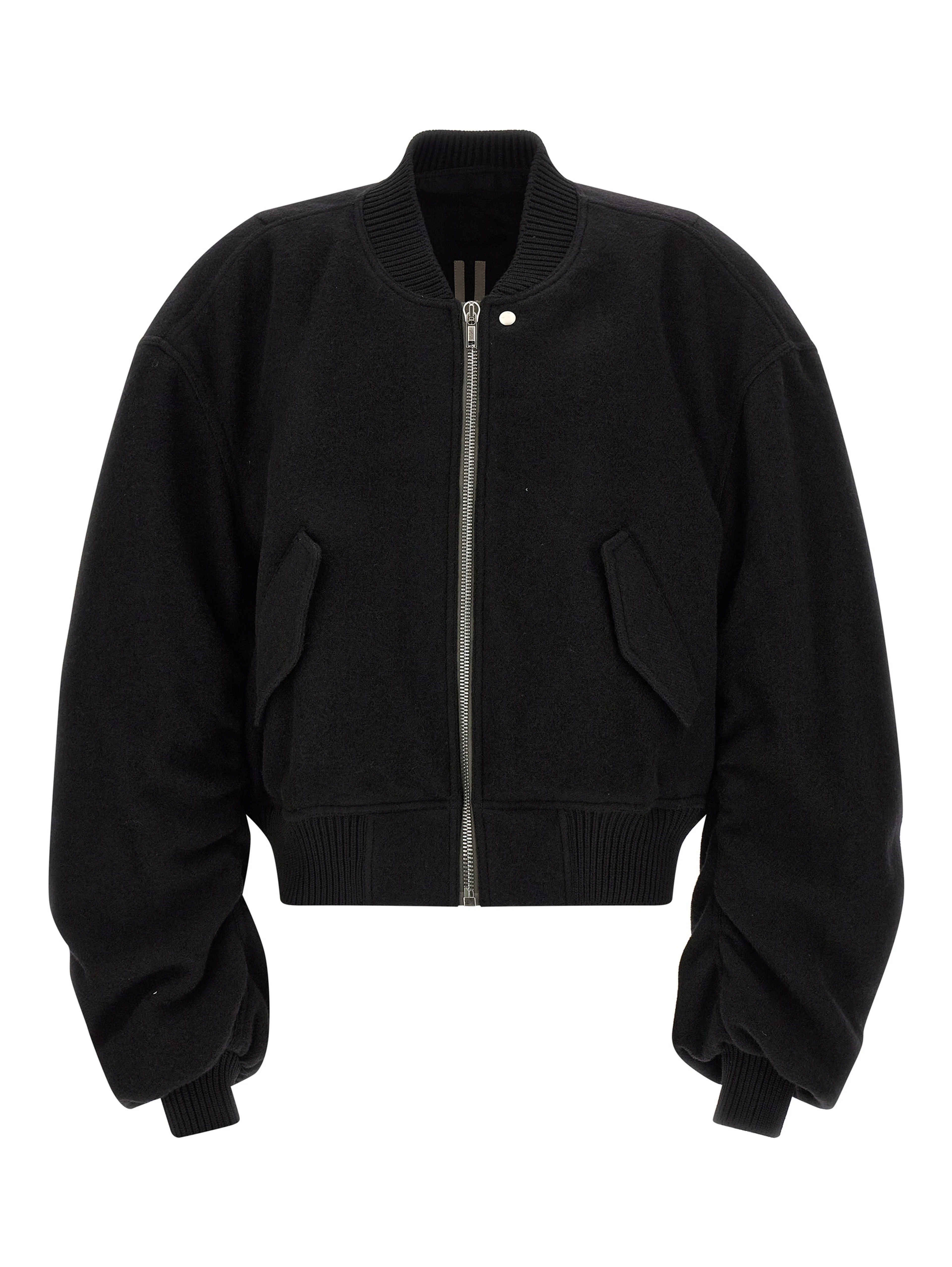 Black Virgin Wool Bomber