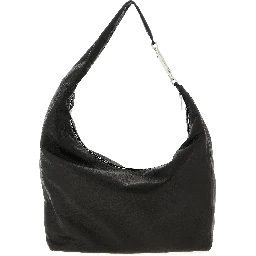 Black Calfskin Shoulder Bag