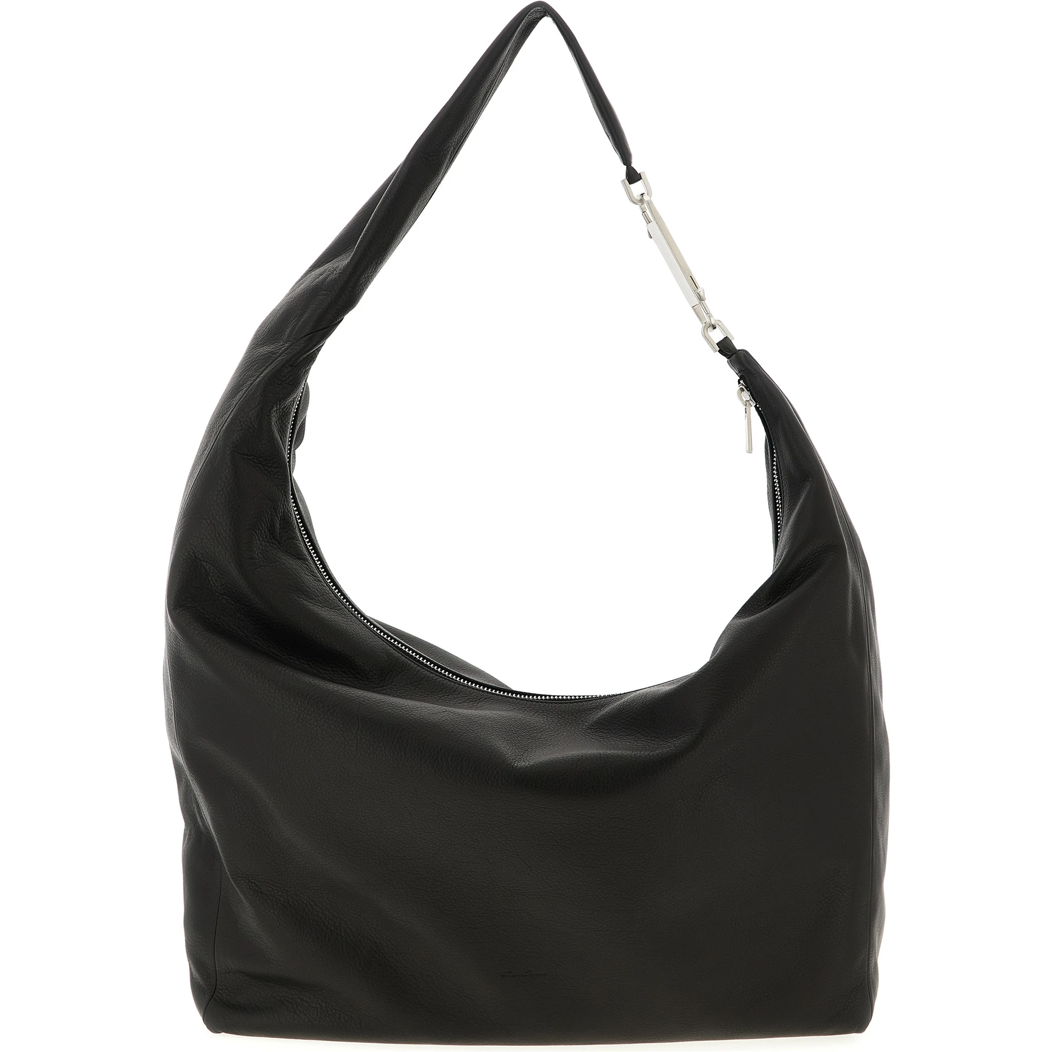 Black Calfskin Shoulder Bag